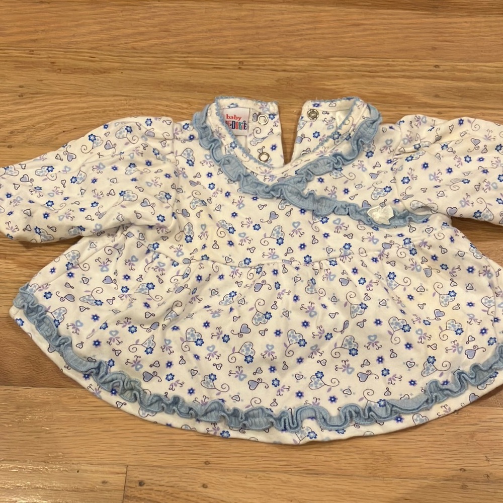 Baby Blue Floral Kids Top